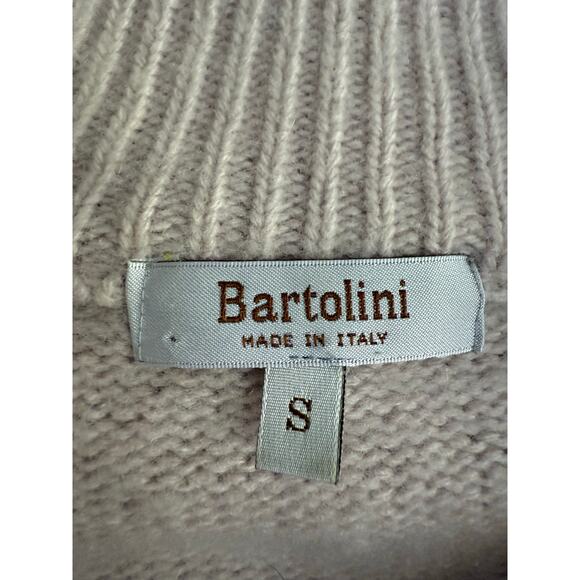 Bartoloni Italian Wool-Cashmere Half Zip Sweater Size Small Pale Lavender - Picture 3 of 6